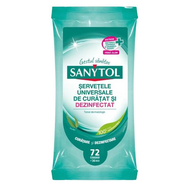 Servetele Umede Dezinfectante Sanytol, 72 buc