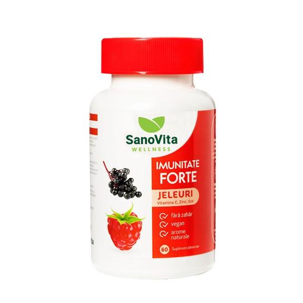 Jeleuri Imunitate Forte Adulti cu Zinc si Vitamina C - Sano Vita Wellness, 60 buc