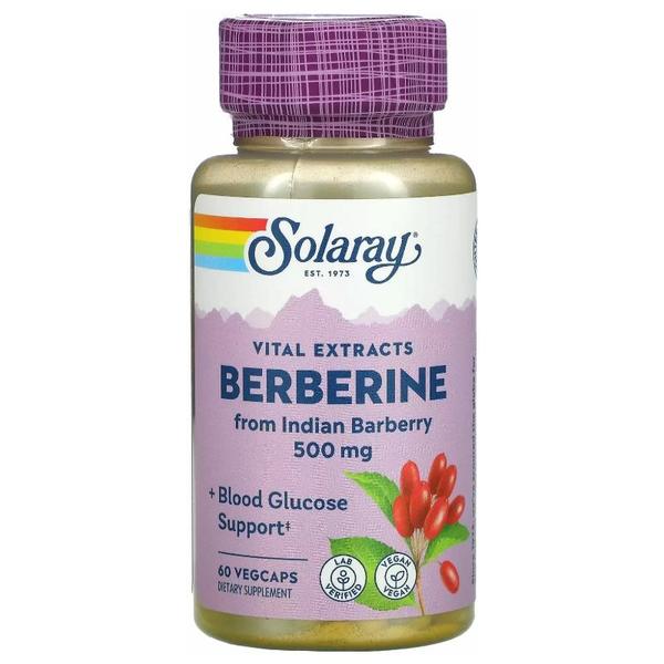 Berberine 500 mg Solaray, Secom, 60 capsule vegetale