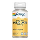 Acid Folic 800 mcg Solaray, Secom, 30 capsule vegetale