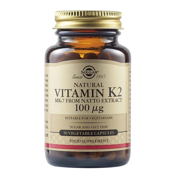 Supliment Alimentar Vitamina K2 100μg - Solgar, 50 capsule
