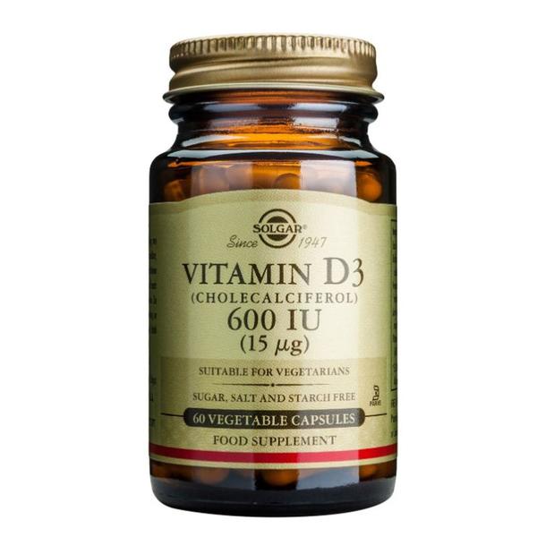 Supliment Alimentar Vitamina D3 600 IU - Solgar, 60 capsule