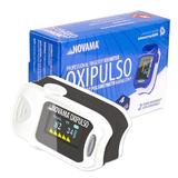 Pulsoximetru Novama Oxipulso, masoara saturatia de oxigen si rata pulsului, masuratori precise, display Oled, oprire automata, Alb/ Negru
