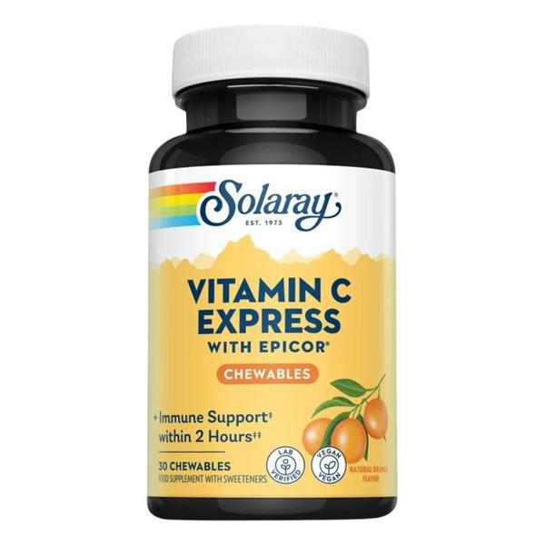 Vitamina C Express cu Epicor Solaray, Secom, 30 comprimate masticabile