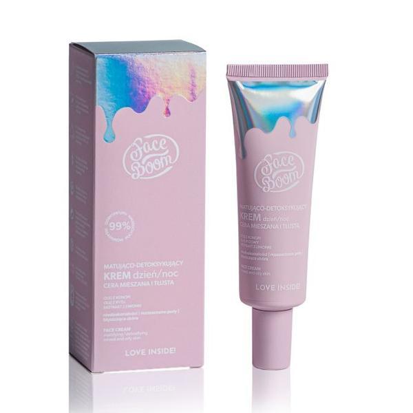 Crema de fata cu ulei de canepa, matifianta si detoxifianta, FaceBoom 50 ml