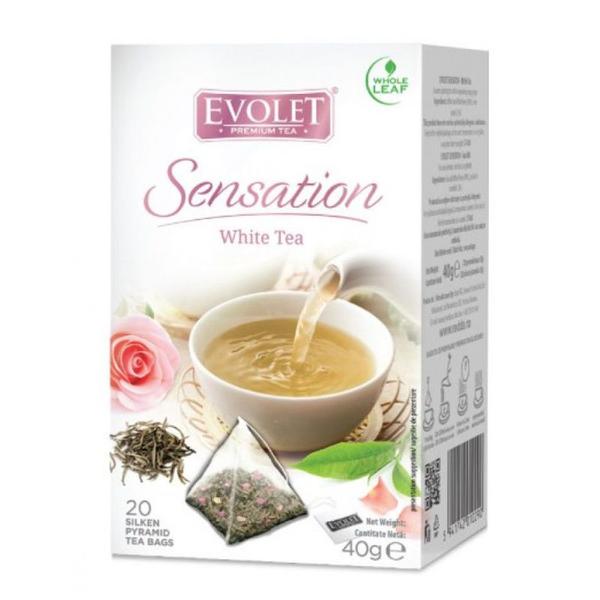 Ceai Alb - Vedda Evolet Sensation White Tea, 20 plicuri x 2 g