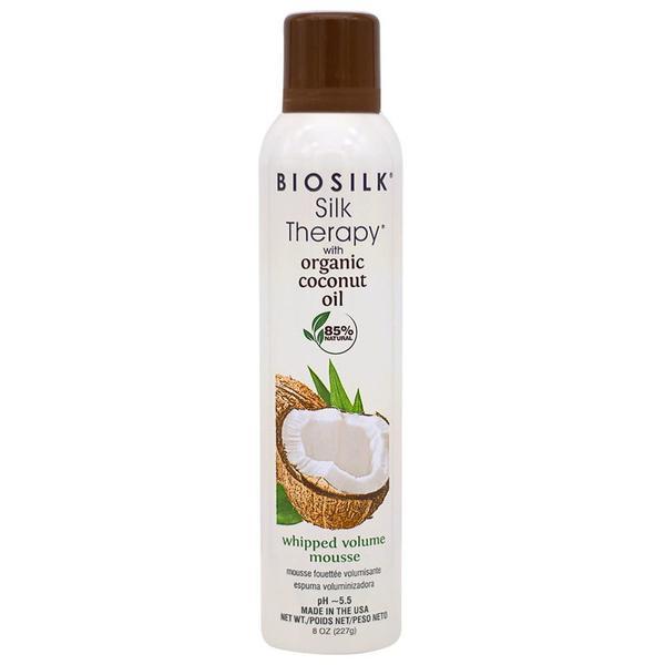 SHORT LIFE - Spuma pentru Volum cu Ulei de Cocos Biosilk - Silk Therapy with Organic Coconut Oil Whipped Volume Mousse, 237 ml