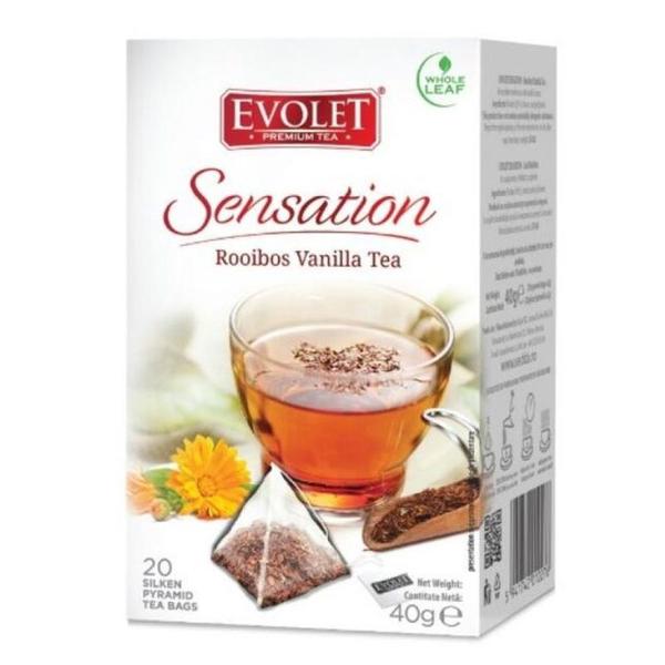 Ceai Rooibos Vanilla - Vedda Evolet Sensation, 20 plicuri x 2 g