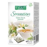 Ceai Verde si Iasomie - Vedda Evolet Sensation Green Tea & Jasmine, 20 plicuri x 2.25 g