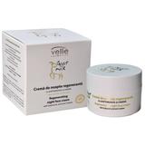 Crema de Noapte Regeneranta cu Acid Hialuronic si Creatina - Vellie Cosmetics Goat Milk, 50 ml
