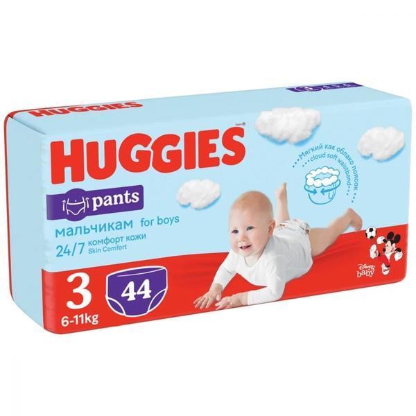 Huggies scutece copii chiloței, pants 3, băieți 6-11 kg, 44 buc