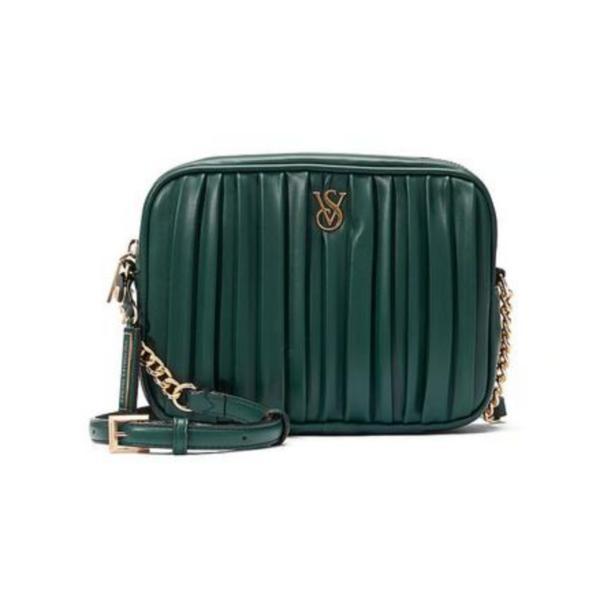 Geanta, Victoria's Secret, Crossbody Camera Bag, Black Ivy Pleated