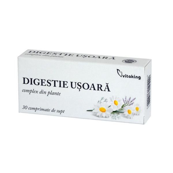 Digestie Usoara - Vitaking, 30 comprimate de supt