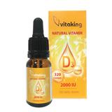 Picaturi de Vitamina D3, 2000UI - Vitaking, 10 ml