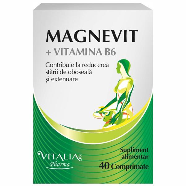 Magnevit + Vitamina B6 - Vitalia Pharma, 40 comprimate