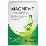 Magnevit + Vitamina B6 - Vitalia Pharma, 40 comprimate