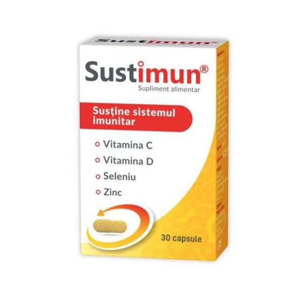 Sustimun Vitamina C, Vitamina D, Seleniu, Zinc - Zdrovit, 30 capsule