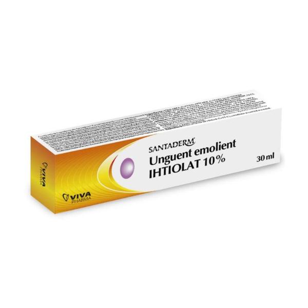 Unguent Emolient Ihtiolat 10% - Santaderm, 30 ml