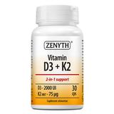 Vitamina D3 + K2 2-in1 Support - Zenyth Pharmaceuticals, 30 capsule