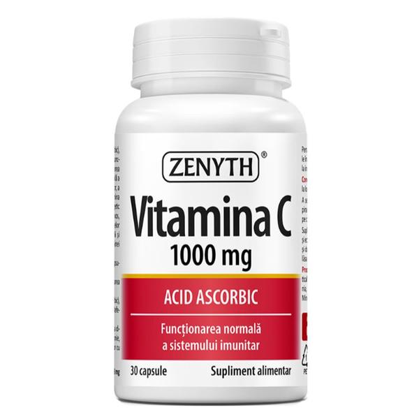 Vitamina C 1000 mg Acid Ascorbic - Zenyth Pharmaceuticals, 30 capsule