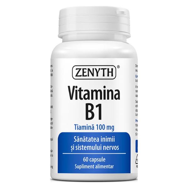 Vitamina B1 Tiamina 100 mg - Zenyth Pharmaceuticals, 60 capsule