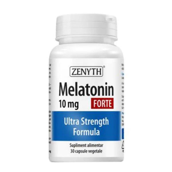 Melatonin Forte 10 mg - Zenyth Pharmaceuticals Ultra Strenght Formula, 30 capsule