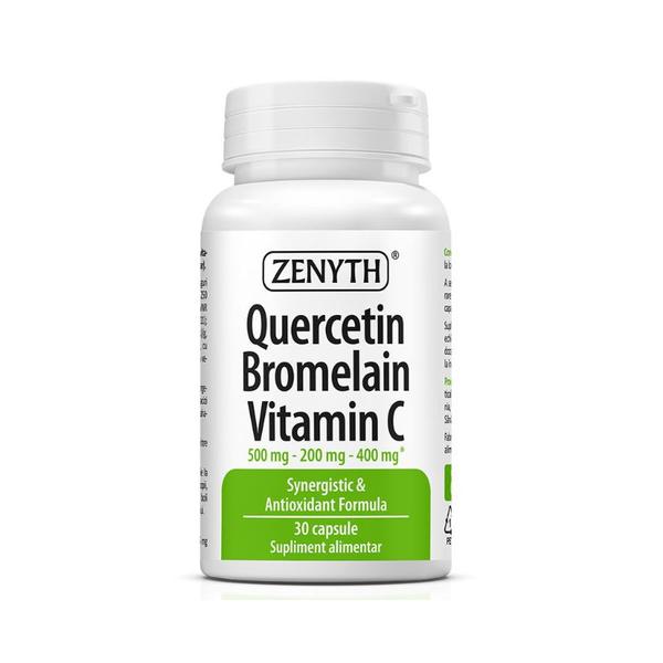 Quercetin Bromelain Vitamin C - Zenyth Pharmaceuticals, 30 capsule vegetale