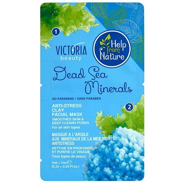 Masca de fata purificatoare cu Argila si Minerale – Dead sea Minerals Anti Stress Clay Facial Mask Vitoria Beauty – 14 ml