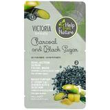 Masca de Fata cu Carbune si Zahar Brun - Victoria Beauty Charcoal and Black Sugar Scrub Facial Mask, 14 ml