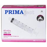 SHORT LIFE - Seringi Unica Folosinta Prima, 60ml, ac 18G, 1 1/2 (1.20 x 38 mm), roz, Luer Lock, piston cauciuc, sterile, 25 buc