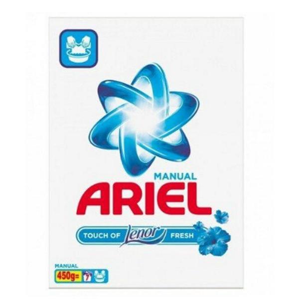 SHORT LIFE - Detergent Manual Pudra cu Lenor - Ariel Manual Touch of Lenor Fresh, 450 g