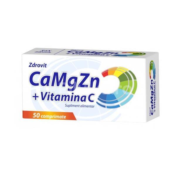 SHORT LIFE - Ca + Mg + Zn + Vitamina C Zdrovit, 50 comprimate