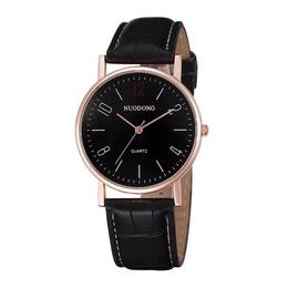 Ceas de dama elegant nuodong, curea piele, model negru