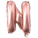 Balon in Forma de Litera N Teno®, metalizat, pentru Petreceri/Aniversari/Evenimente, rezistent, folie, rose gold, 40 cm