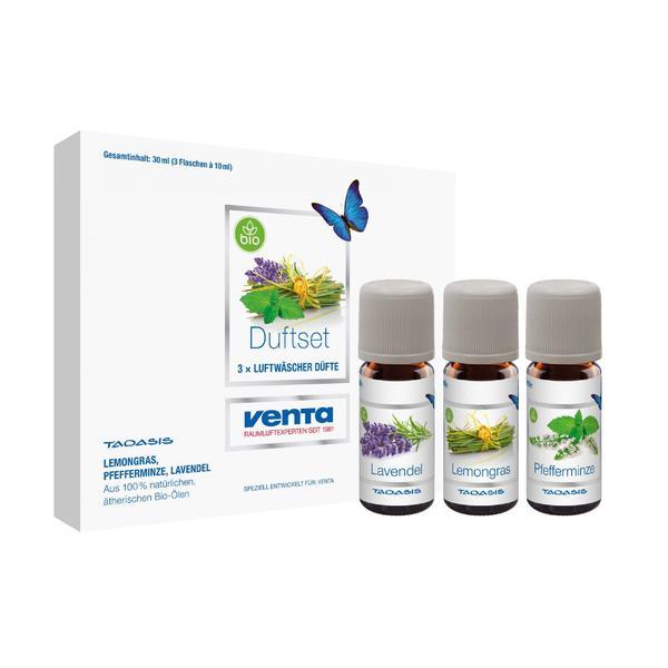 Set 3 uleiuri Esentiale Bio Organice pentru Umidificator (pentru aparatele Venta Seria 5) Mix, 3x30 ml