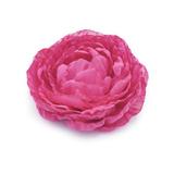 Brosa floare eleganta bujor roz din voal 7.5 cm, Corizmi, Natalie