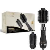 Perie electrica fixa multifunctionala Hot Tools One-Step Blow Dry Volumiser Set, Pro Artist Black Gold collection, 2 capete  HTDR1100BGUKE