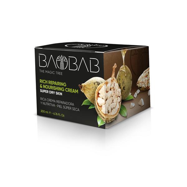 Crema ultrahidratanta pentru fata si corp, Baobab Rich & Nourishing Cream Super Dry Skin 200 ml imagine