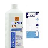 Pachet - Dezinfectant instrumentar Bionet AG 1 litru + Manusi Ambulex latex masura L