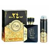Set Apa de Parfum, 100 ml + Deodorant Spray, 50 ml, Unisex - Ard al Zaafaran, Oud 24 Hours, 1 set