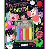 Unicorni neon. Carte de Colorat cu markere fluorescente si abtibilduri sclipitoare, editura Girasol