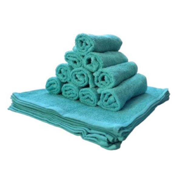 Set 10 prosoape pentru bucatarie, 30x30 cm, 100% bumbac, Verde Menta