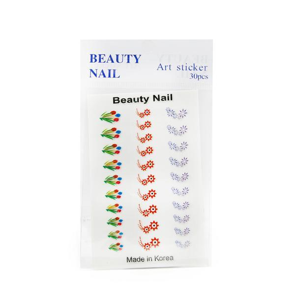 Set 30 tatuaj sticker unghii, Global Fashion, Beauty Nail, Multicolor, 30 buc