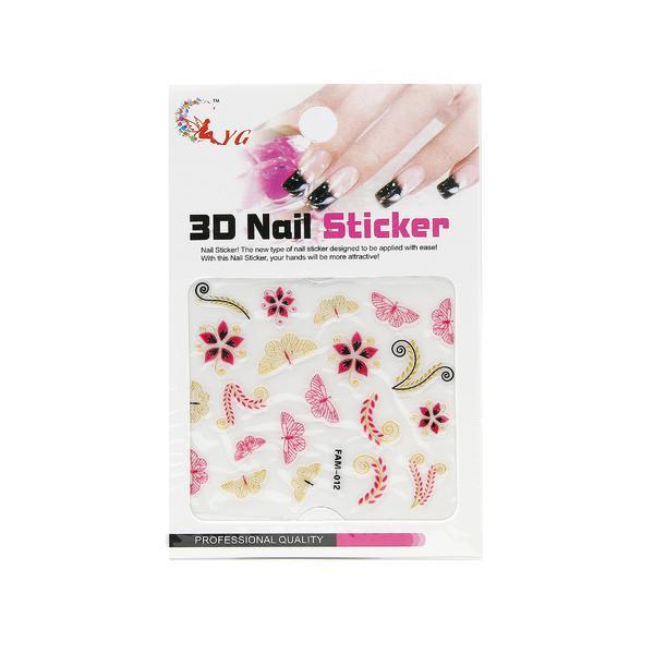Sticker unghii, Global Fashion, 3D Nail Sticker FAM-012, Multicolor, 1 set image11