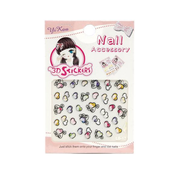 Sticker unghii, Global Fashion, 3D Nail Accessory, LS-17, Multicolor, 1 set image6