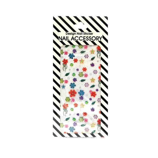 Sticker unghii, Global Fashion, Nail Accessory Flowers, Multicolor, 1 set