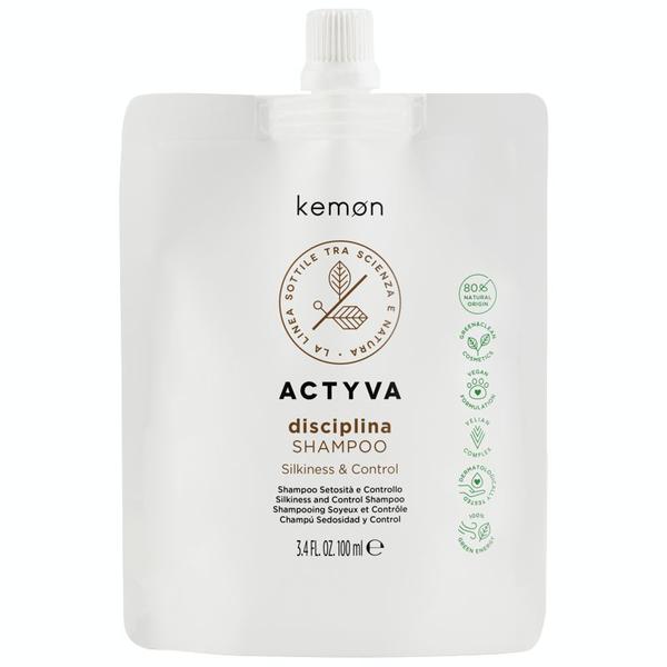 Sampon de Disciplinare - Kemon Actyva Disciplina Shampoo Pouch Bag, 100 ml