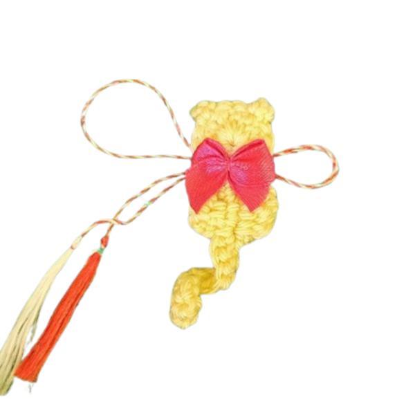 Martisor crosetat - Pisicuta - Galben Deschis