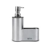 Dispenser sapun lichid cu suport burete vase, otel inoxidabil, Quttin, capacitate 300 ml