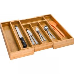 Suport organizare tacamuri, extensibil pe latime de la 282 mm la 445 mm, din bambus - maxdeco